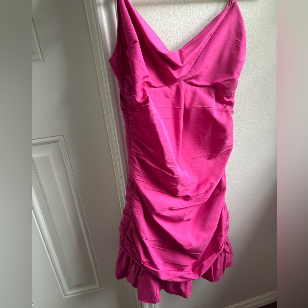 American threads pink mini dress